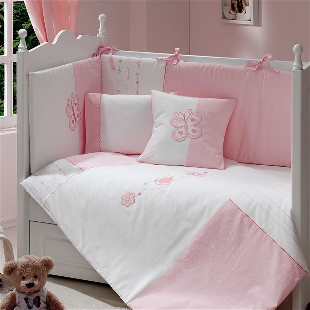 Funnababy Uyku Seti (70x130 cm) Daisy Pembe