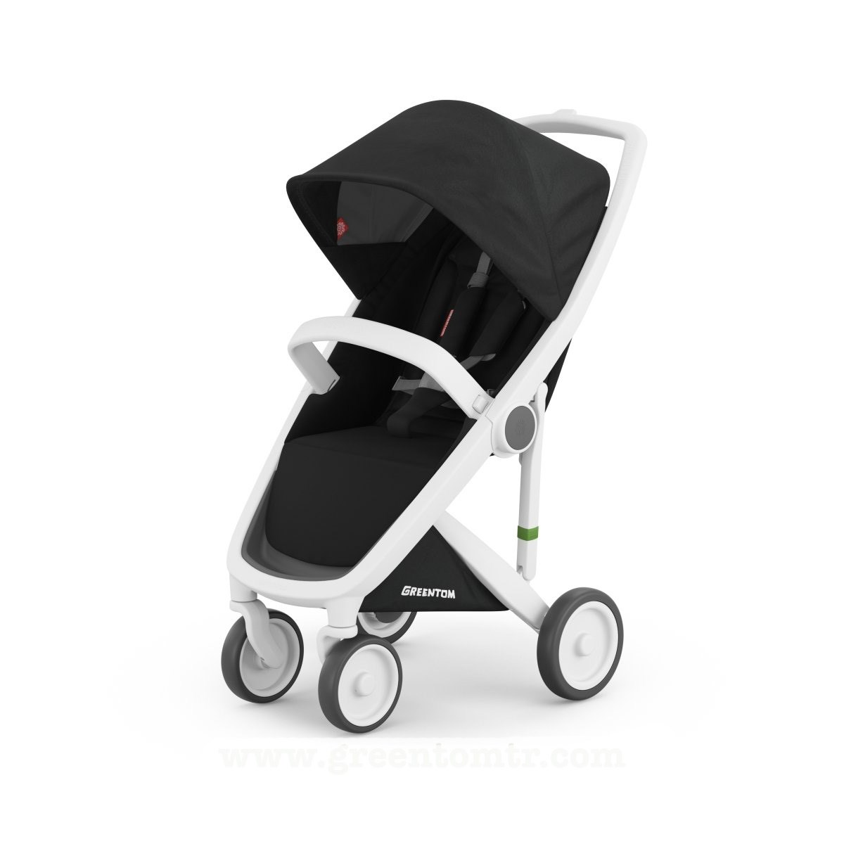 Greentom Classic Bebek Arabası Beyaz Kasa Siyah Kumaş Seti