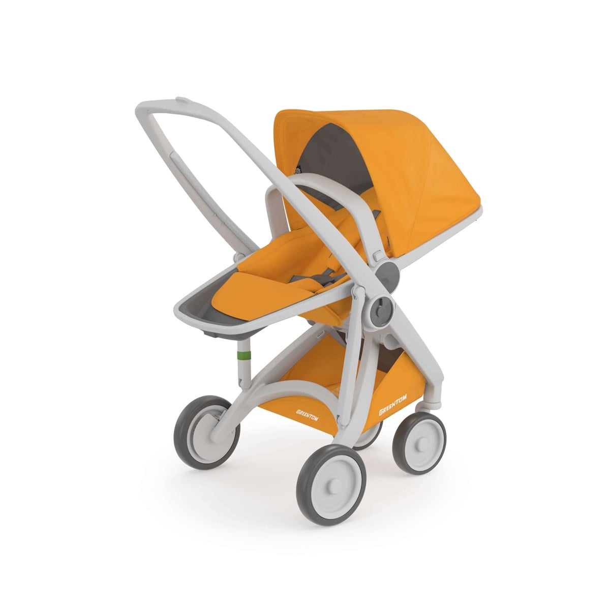 Greentom Reversible Çift Yönlü Bebek Arabası Gri Kasa Sarı