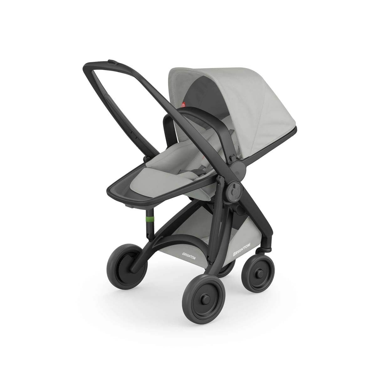Greentom Reversible Çift Yönlü Bebek Arabası Siyah Kasa Gri