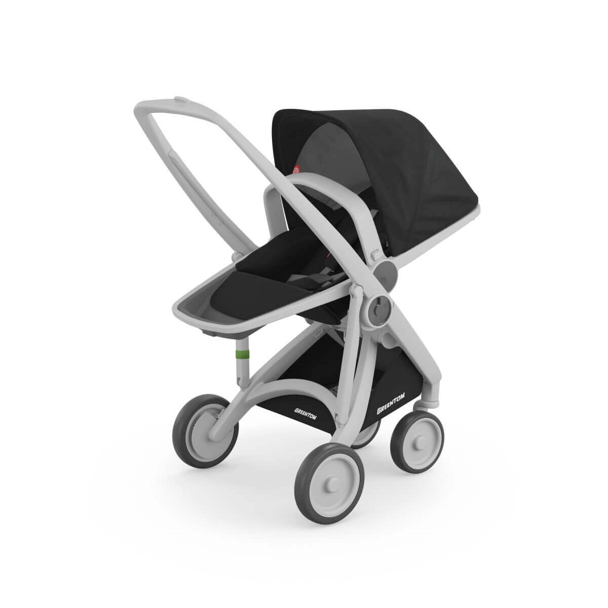 Greentom Reversible Çift Yönlü Bebek Arabası Gri Kasa Siyah