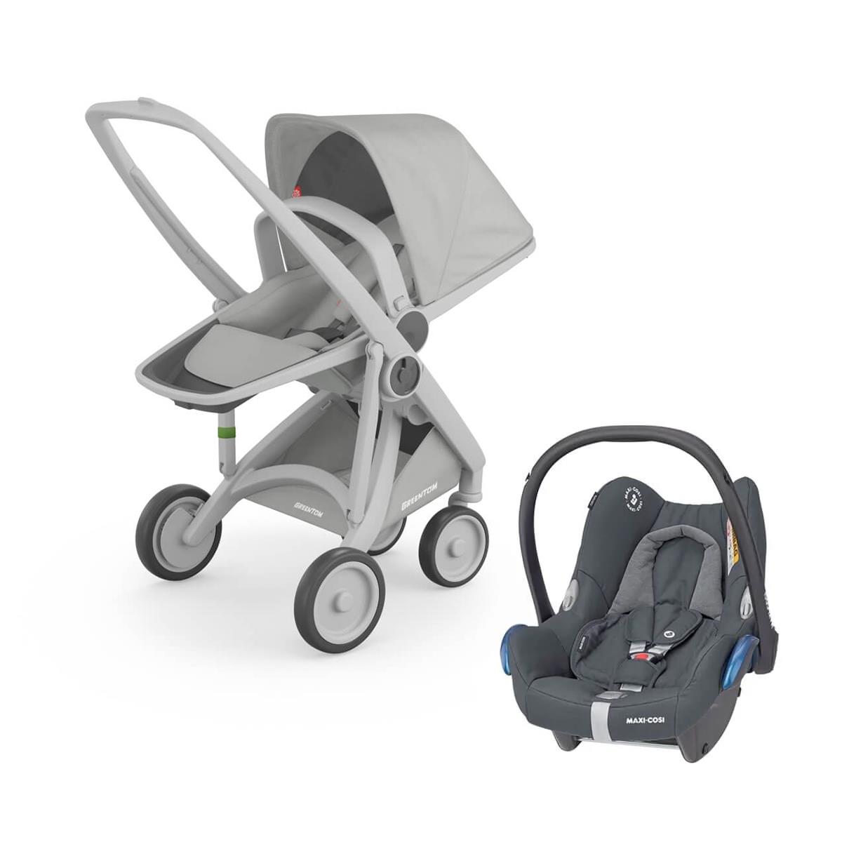 Greentom Reversible Travel Set Bebek Arabası Gri Şasi Gri