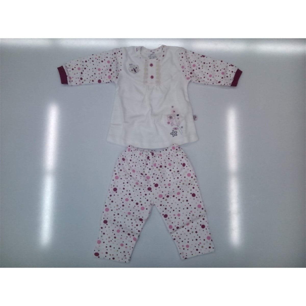 KELEBEKLİ KIZ AY PİJAMA MÜRDÜM RENK 56 CM