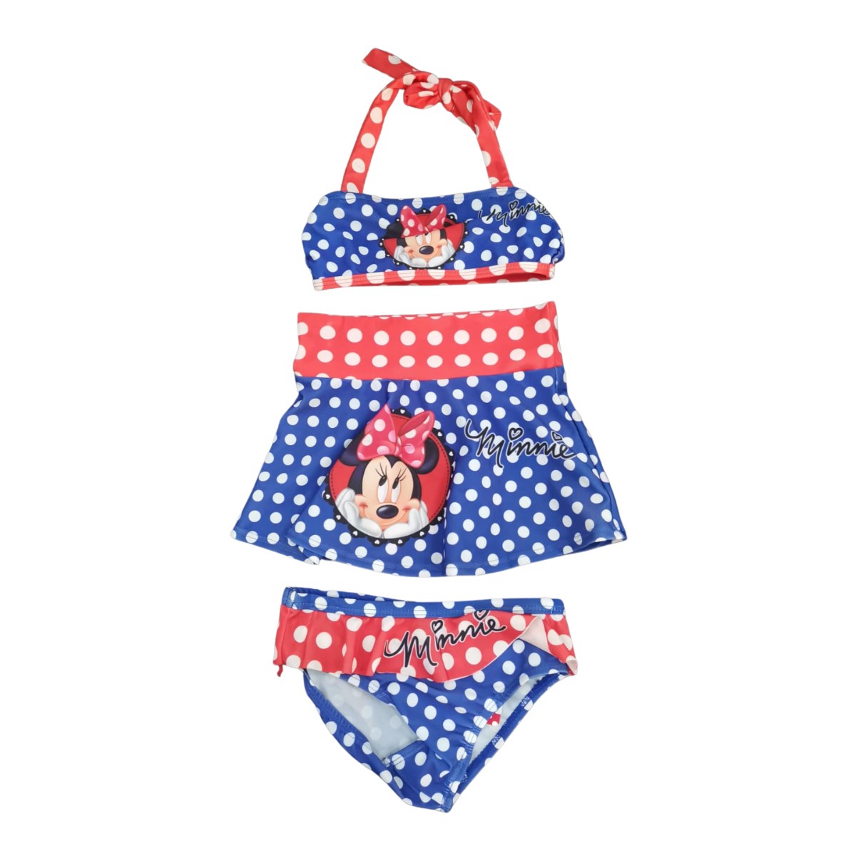 Minnie Mouse Lisanslı Etekli Mayo Takım