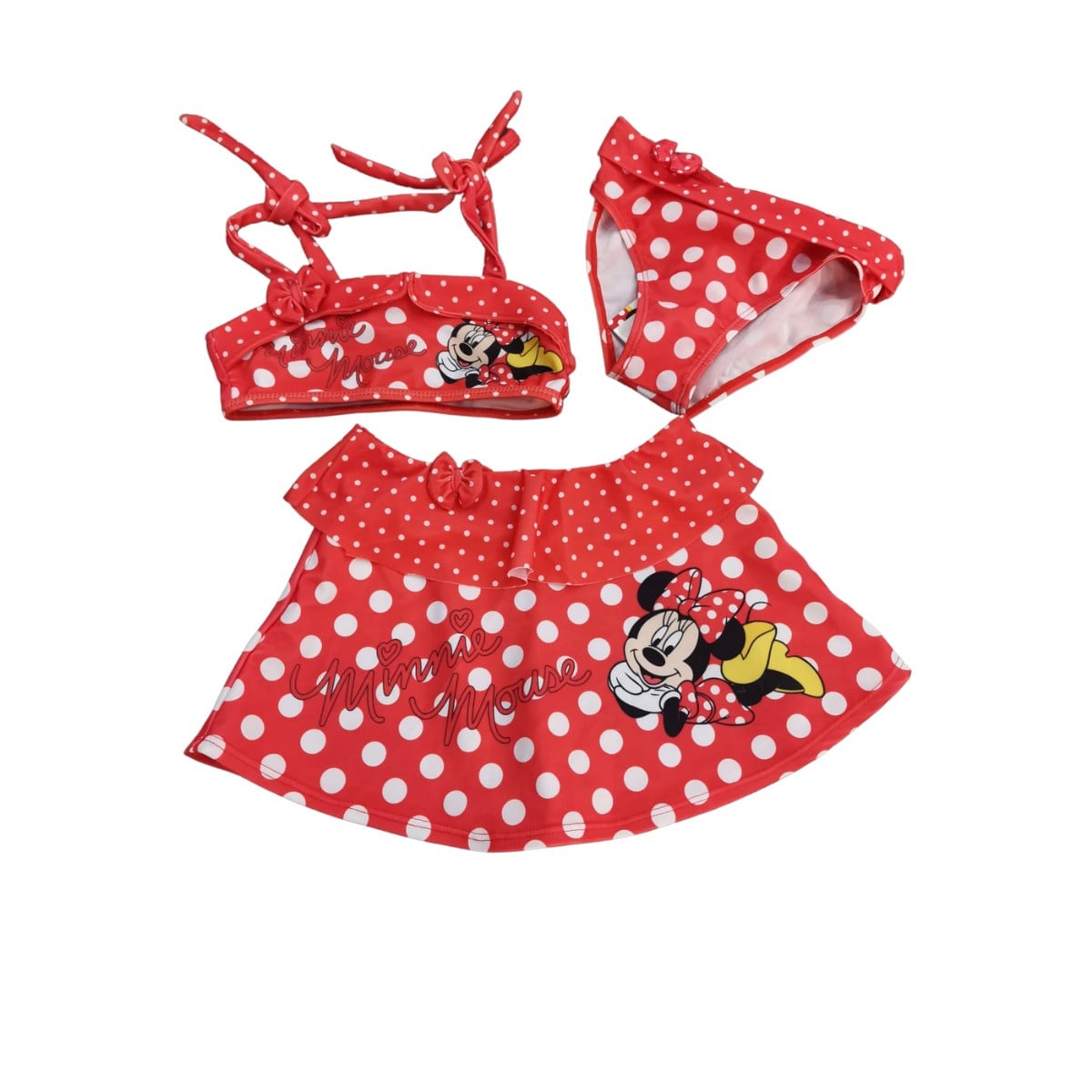 Minnie Mouse Lisanslı Kız Çocuk Etekli Mayo