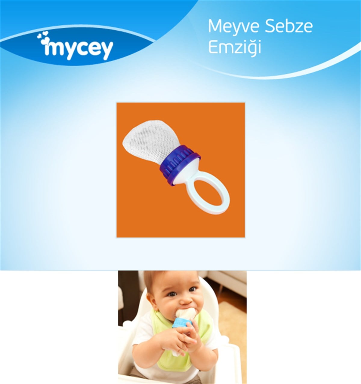 MyCey MyFeeder Güvenli Meyve Sebze Emziği Mor
