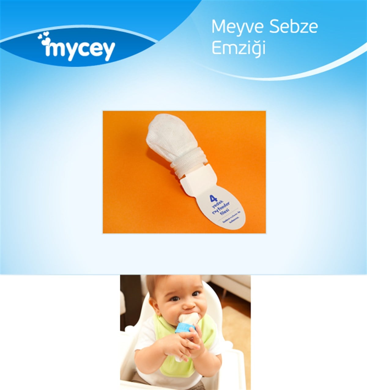 MyCey MyFeeder Güvenli Meyve Sebze Emziği Yedek File