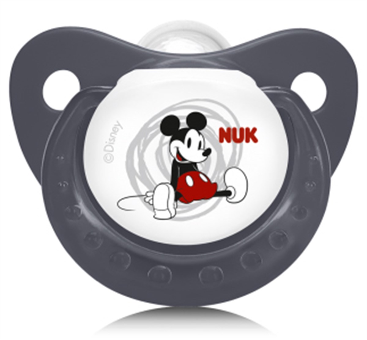 Nuk Disney Mickey Silikon Emzik İkili Gri No 1