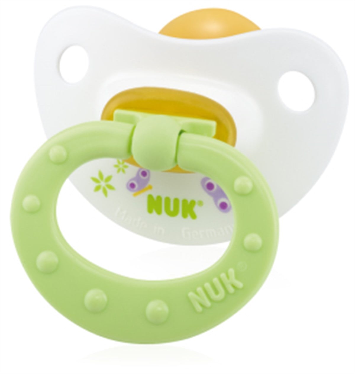 Nuk Happy Kids Kauçuk Emzik Yeşil Kelebek No : 2