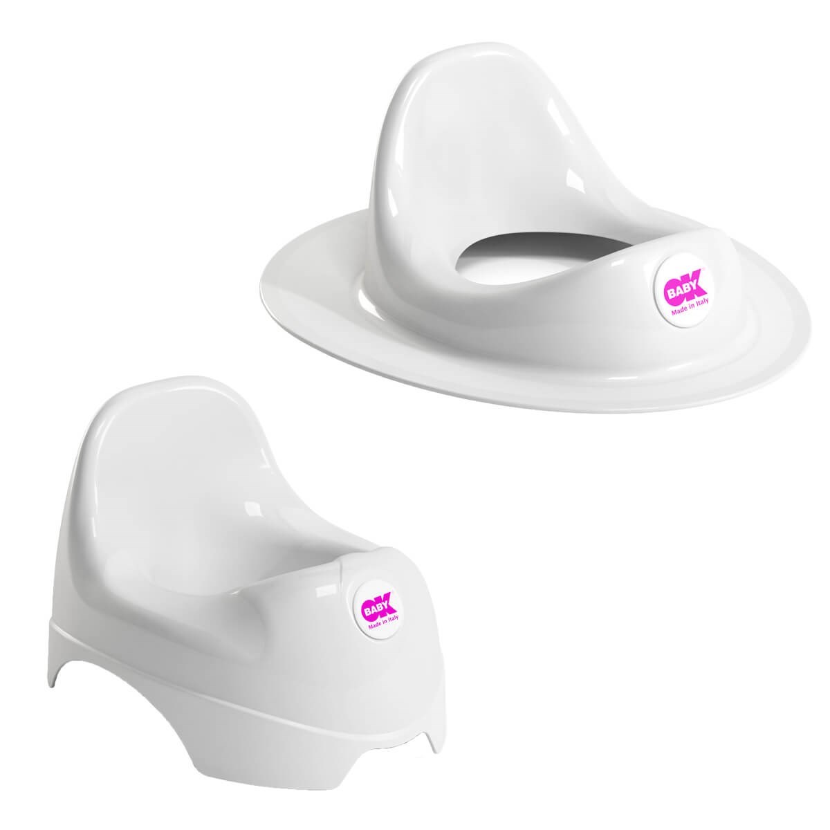 OkBaby Ergo Klozet Adaptörü & Relax Eğitici Oturak / Beyaz