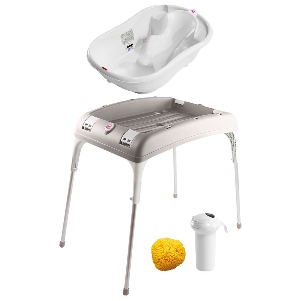 OkBaby Onda Evol Bebek Banyo Seti / Beyaz
