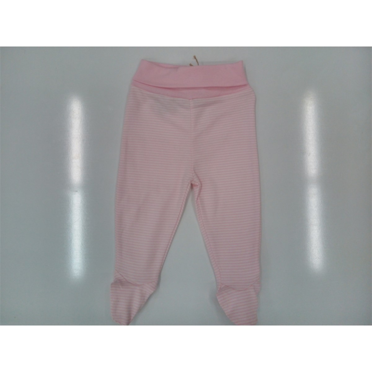 PEMBE ÇİZGİLİ PATİKLİ PANTOLON 3-6 AY