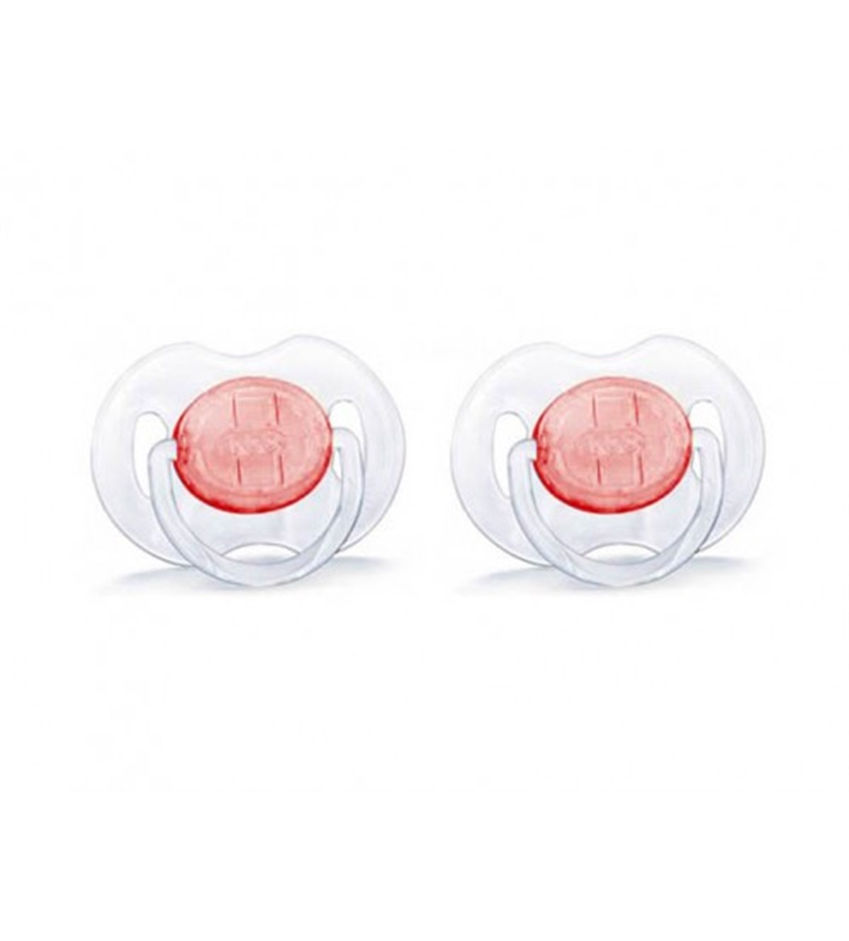 Philips Avent 0% BPA Yalanci Emzik 6-18 ay Şeffaf 2'li Kırmızı
