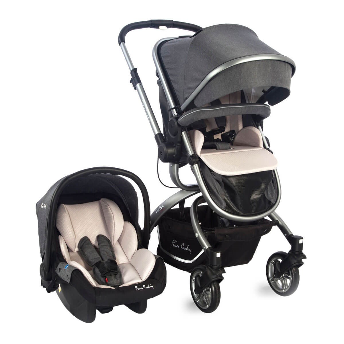 Pıerre Cardin Twist Plus Travel Sistem Bebek Arabası Gri
