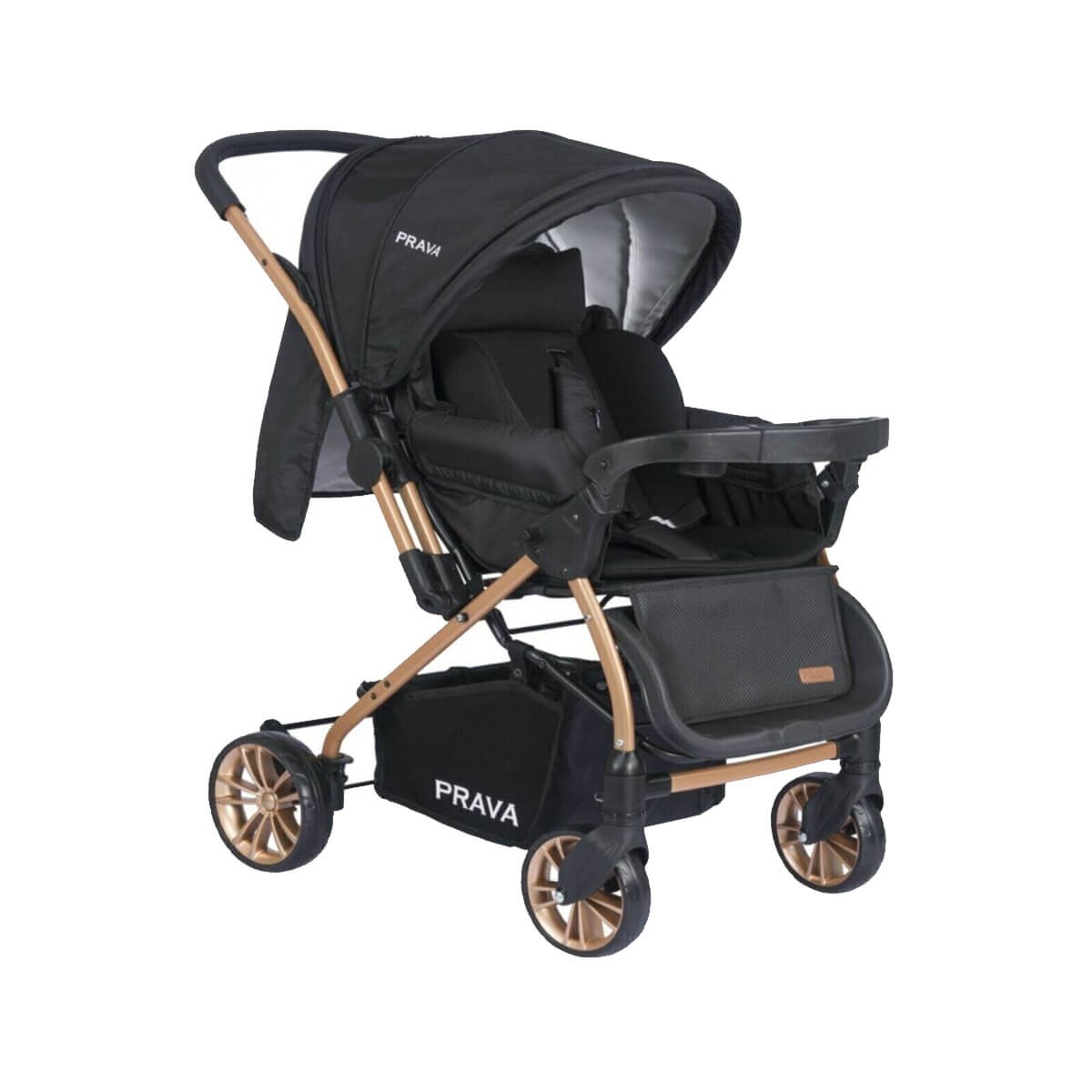 Prava P11 Dream Plus Çift Yönlü Bebek Arabası Gold Siyah