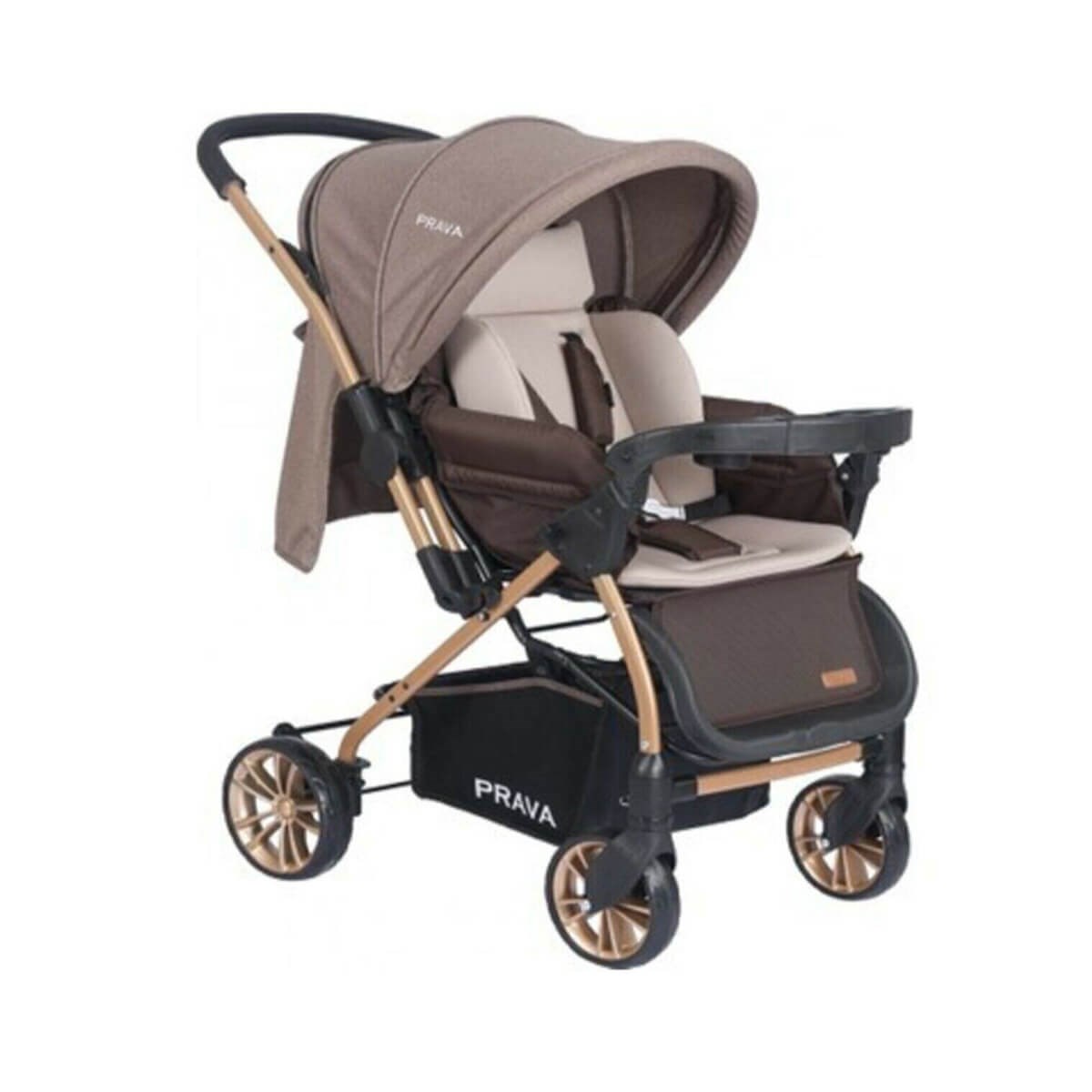 Prava P11 Dream Plus Çift Yönlü Bebek Arabası Gold Kahve