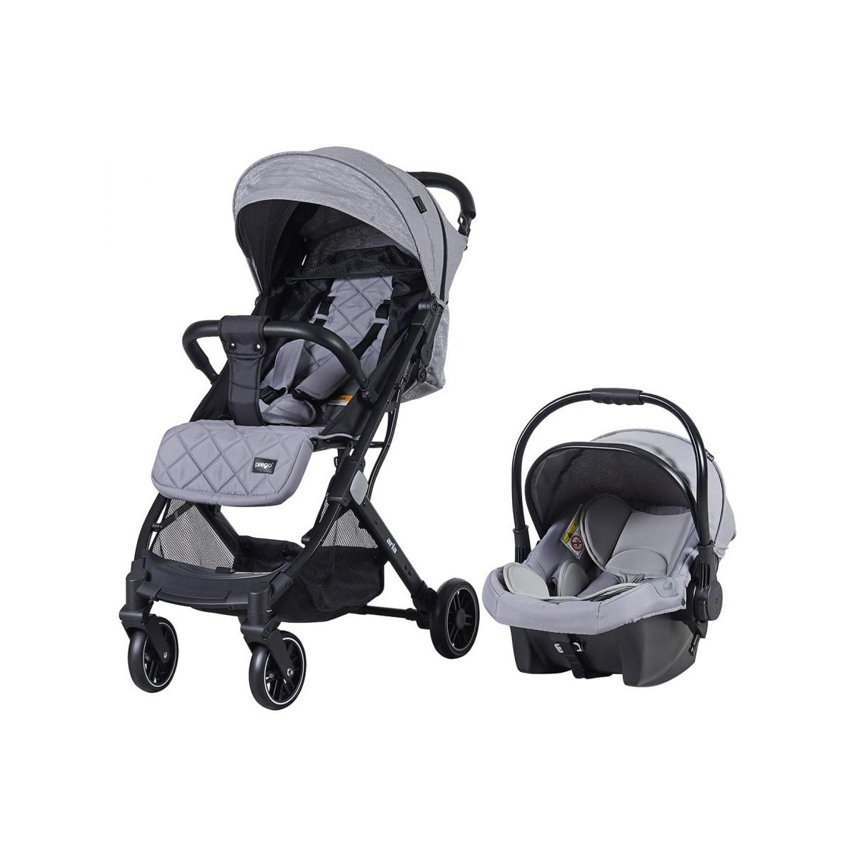 Prego Aria Travel Sistem Bebek Arabası Gri