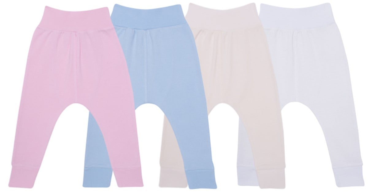 Sevi Bebe Ribana Manşetli Alt Pijama Pembe