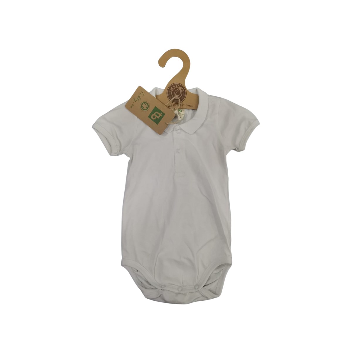 Tobby co Organik Polo Yaka Pike Body Beyaz