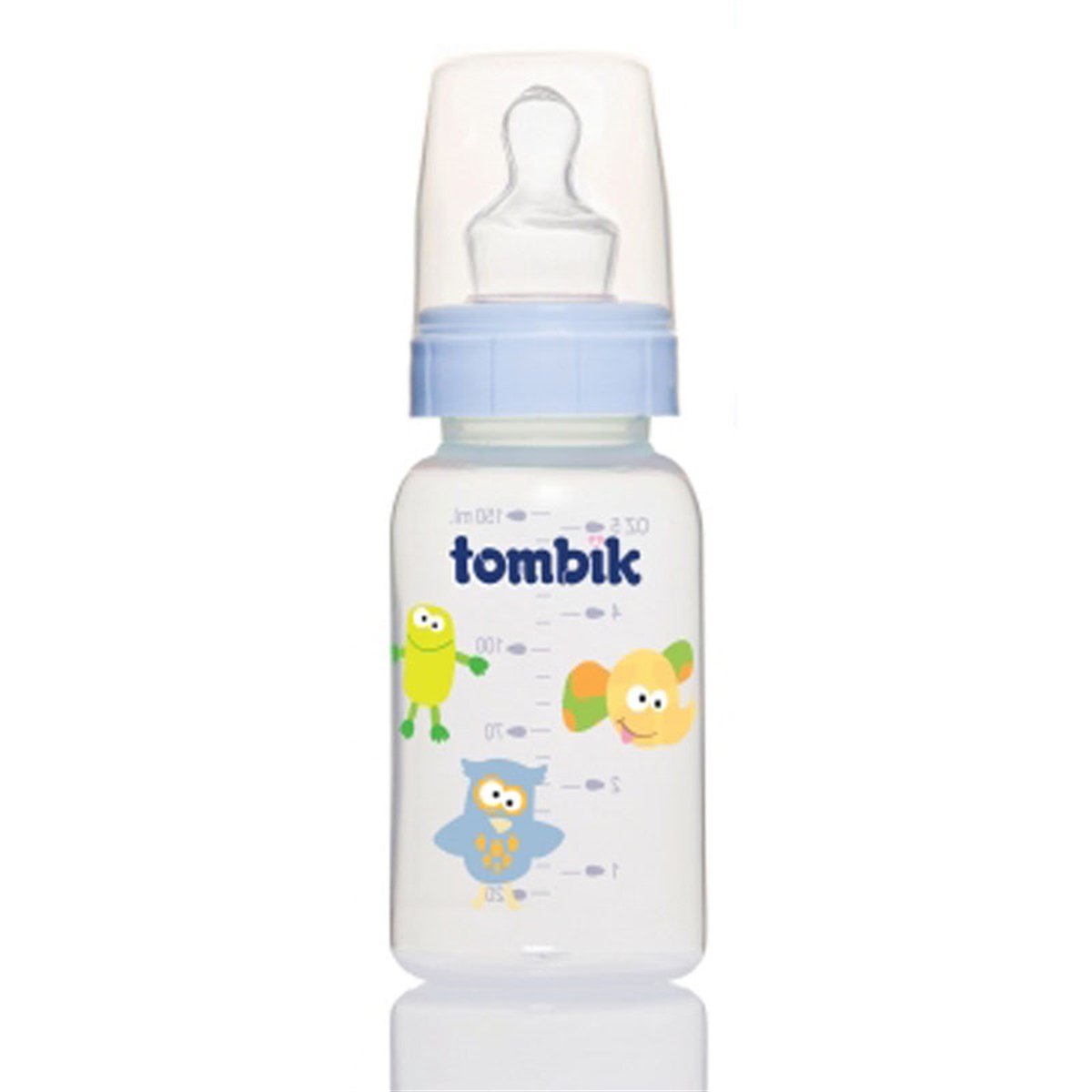 Tombik %0 BPA PP Biberon 150ml Şaşkın Hayvanlar Mavi