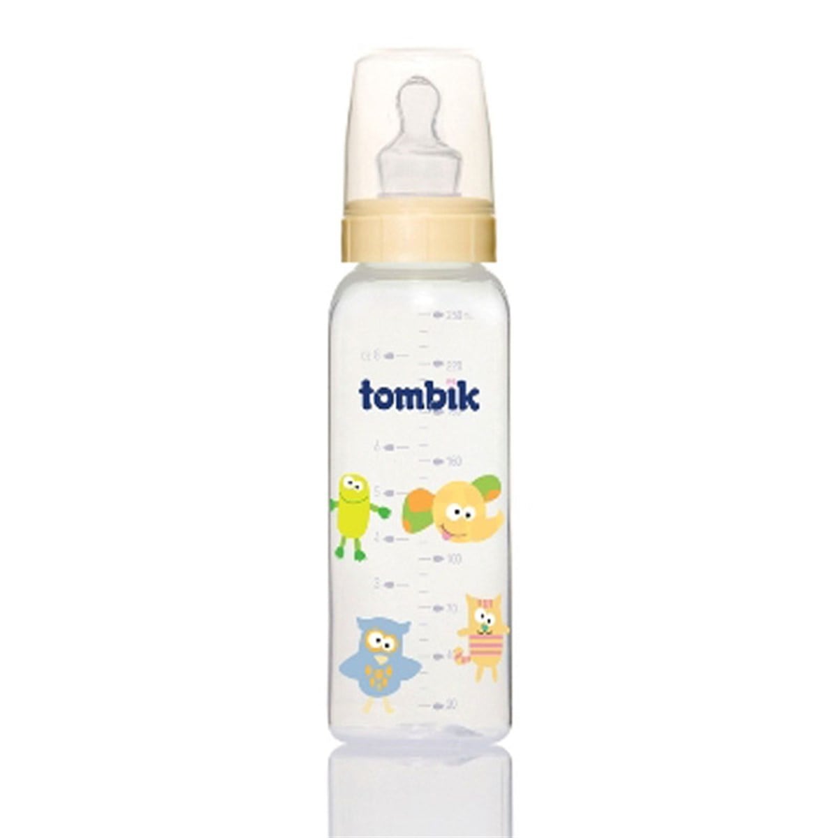 Tombik %0 BPA PP Biberon 250 ml. Şaşkın Hayvanlar Ekru