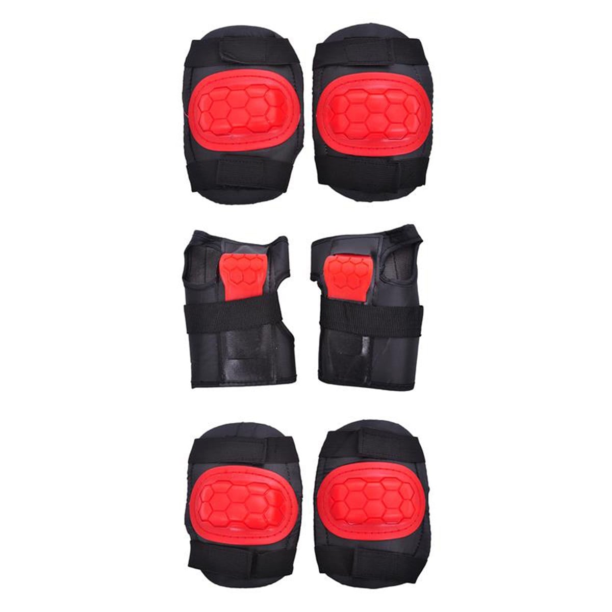 Xslide Çocuk Dizlik Dirseklik Eldiven Koruyucu Set Kırmızı Medium