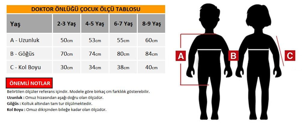 Erkek Çocuk Beden Ölçü Tablosu