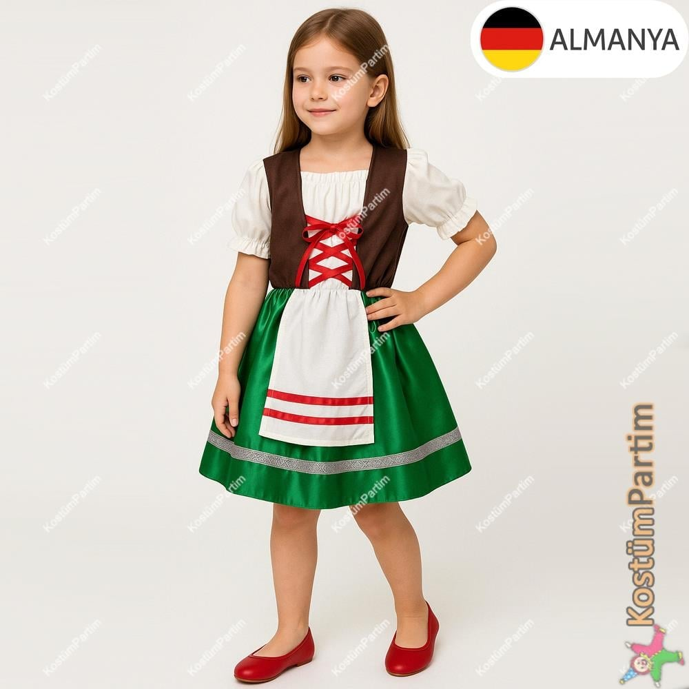 Alman Kız Kostümü Çocuk Yöresel Kıyafeti 7-8Yaş Ülke Kostümleri Alman Kız Kostümü Çocuk Yöresel Kıyafeti - KostümPartim®