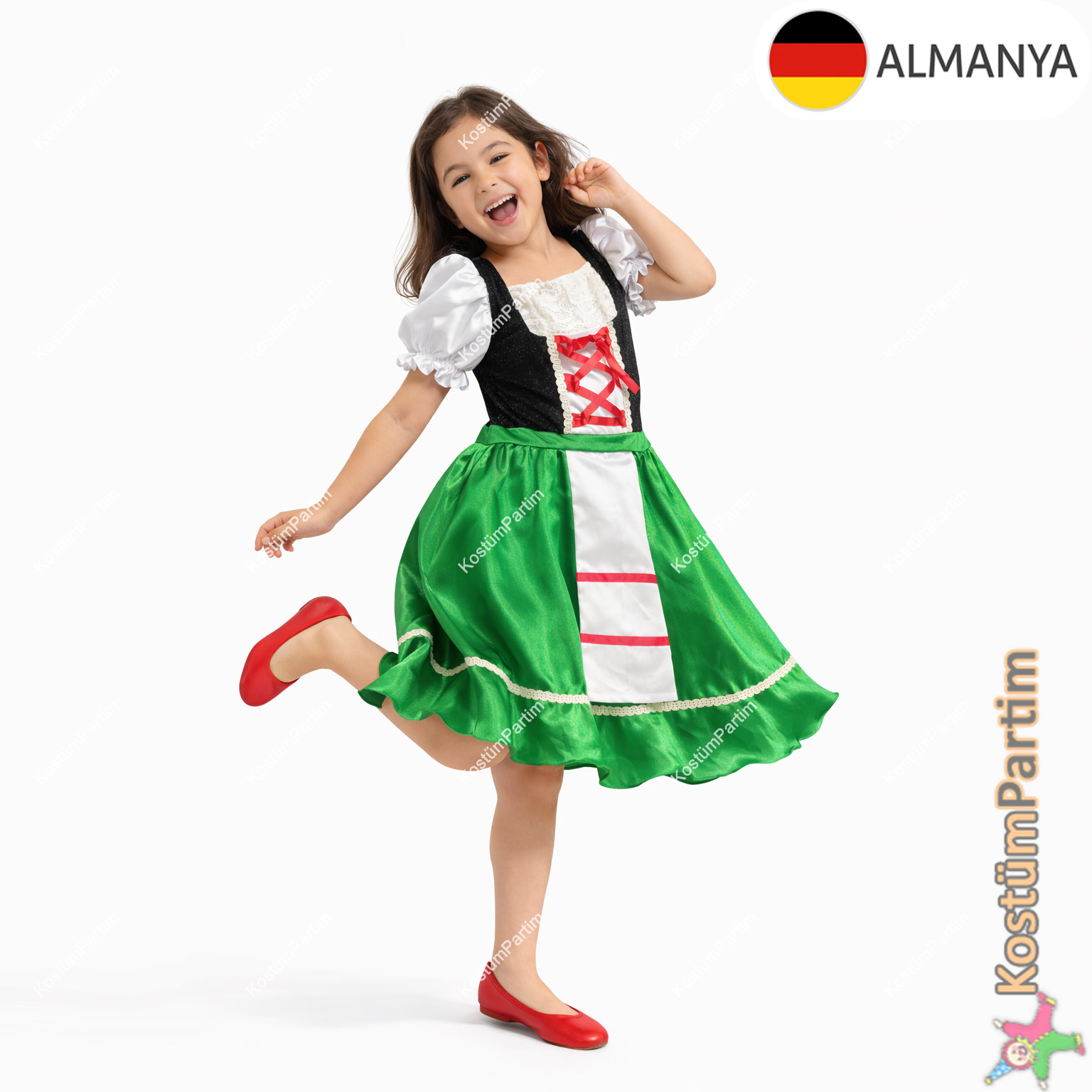 Almanya Kıyafeti Kız Çocuk Kostümü