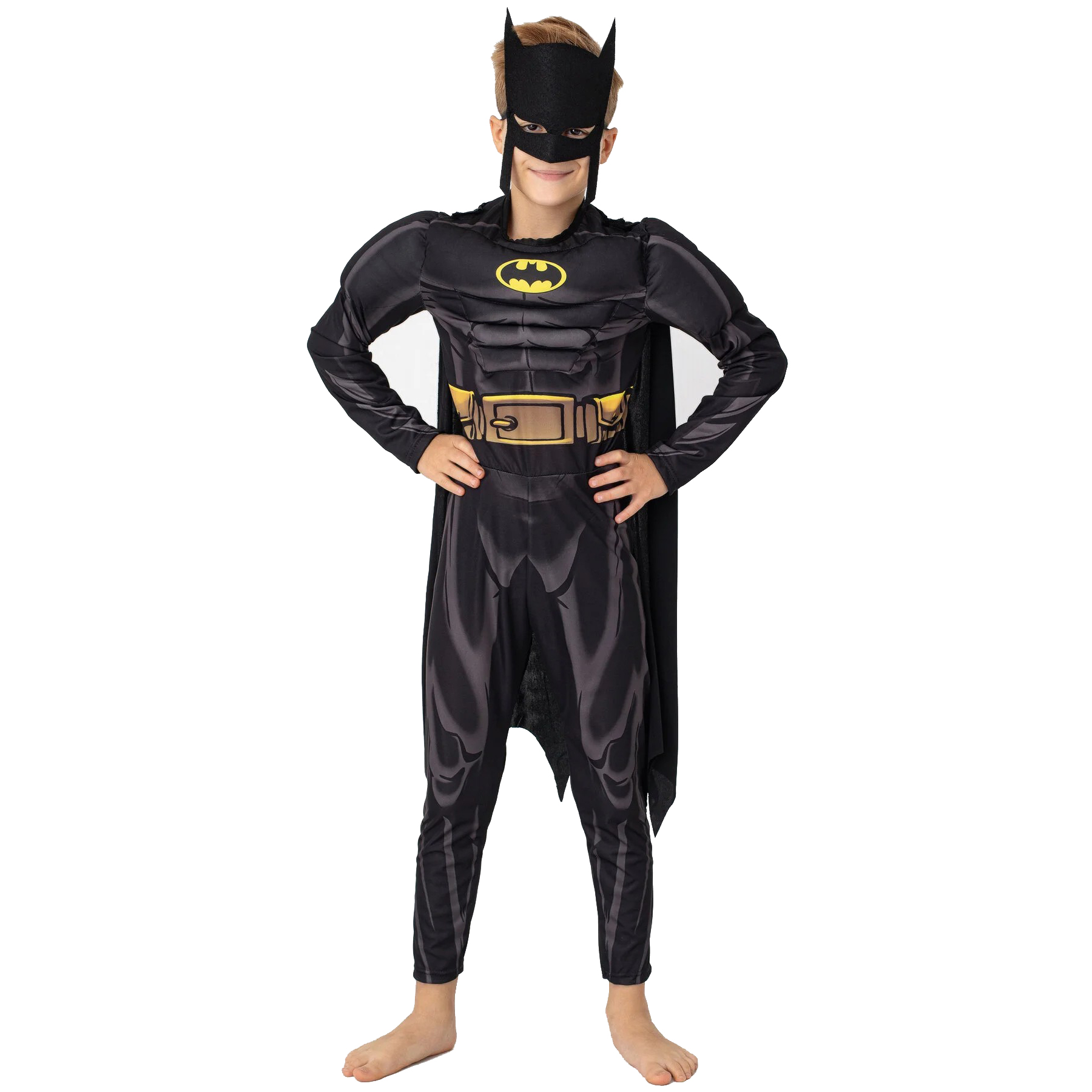 Batman Kostümü Kaslı Çocuk Kıyafeti