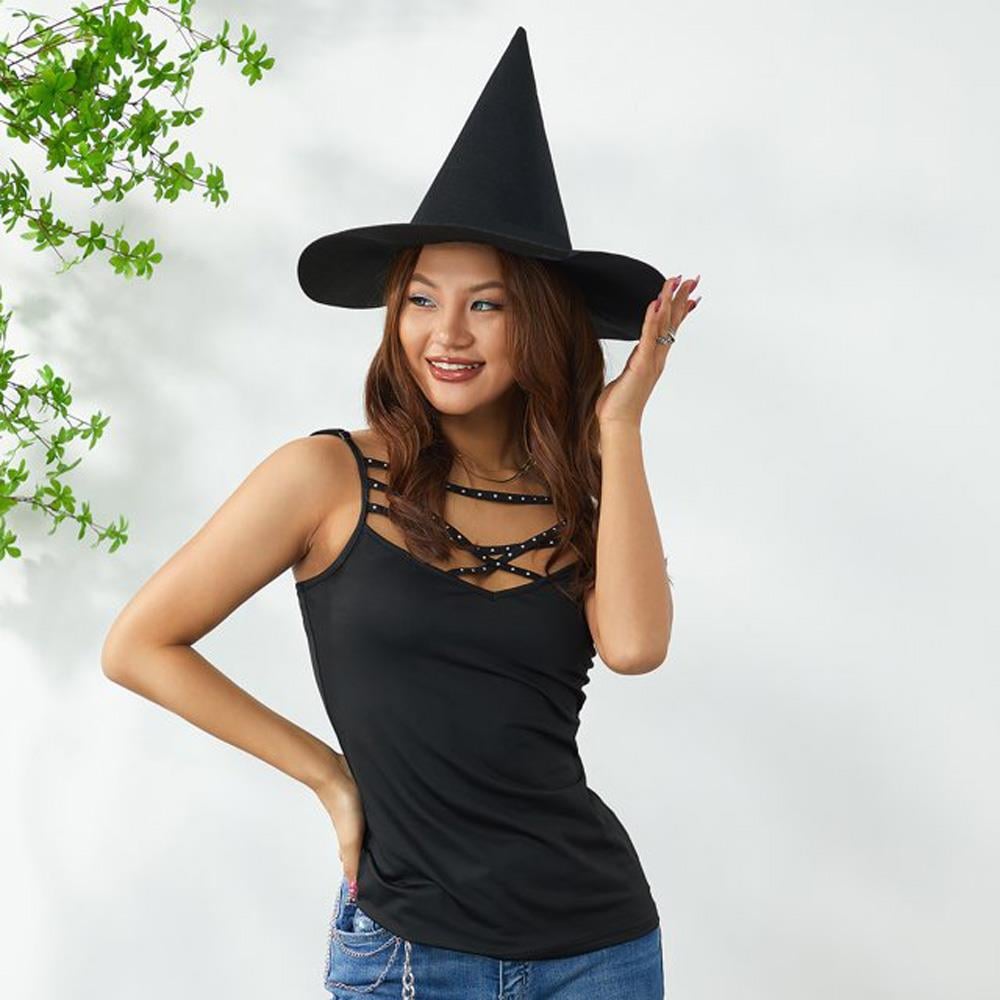 Cadı Şapkası Klasik Siyah Keçe Kumaş