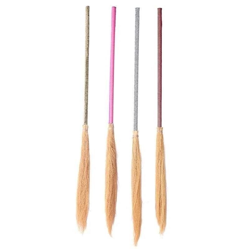Cadı Süpürgesi Renkli Simli Sopalı 80cm Çalı
