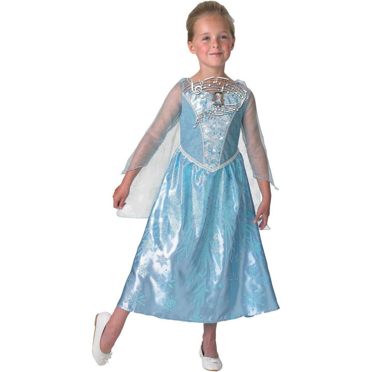 KostümPartim® Rubies Orijinal Lisanslı Müzikli Elsa Çocuk Kostümü – Frozen