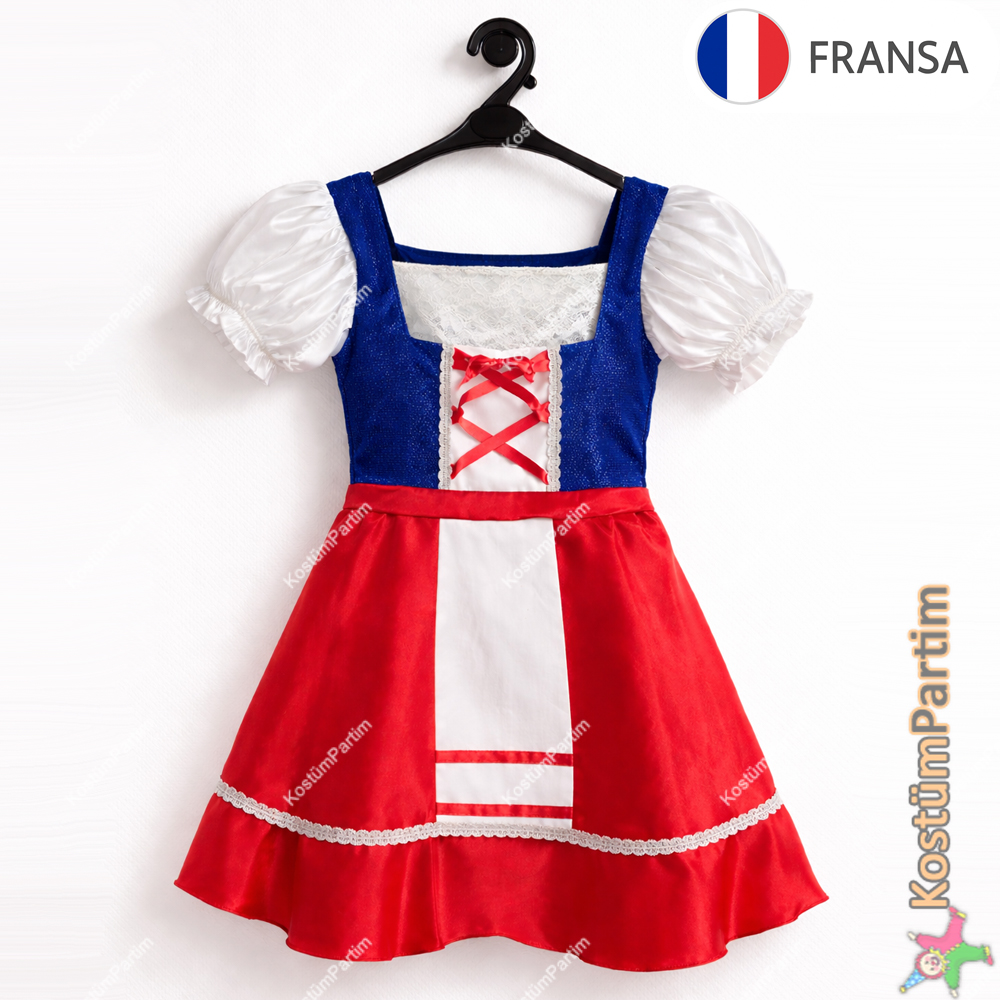 Fransa Kız Kostümü Çocuk Kıyafeti
