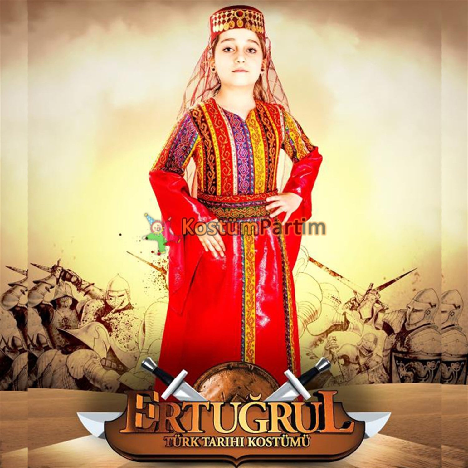 Halime Hatun Kostümü Kız Çocuk