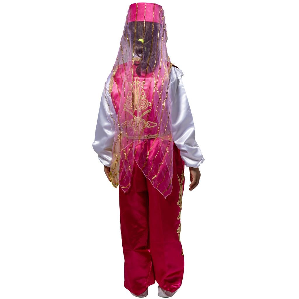 Halk Oyunları Elbisesi Pembe Kız Çocuk Kostümü