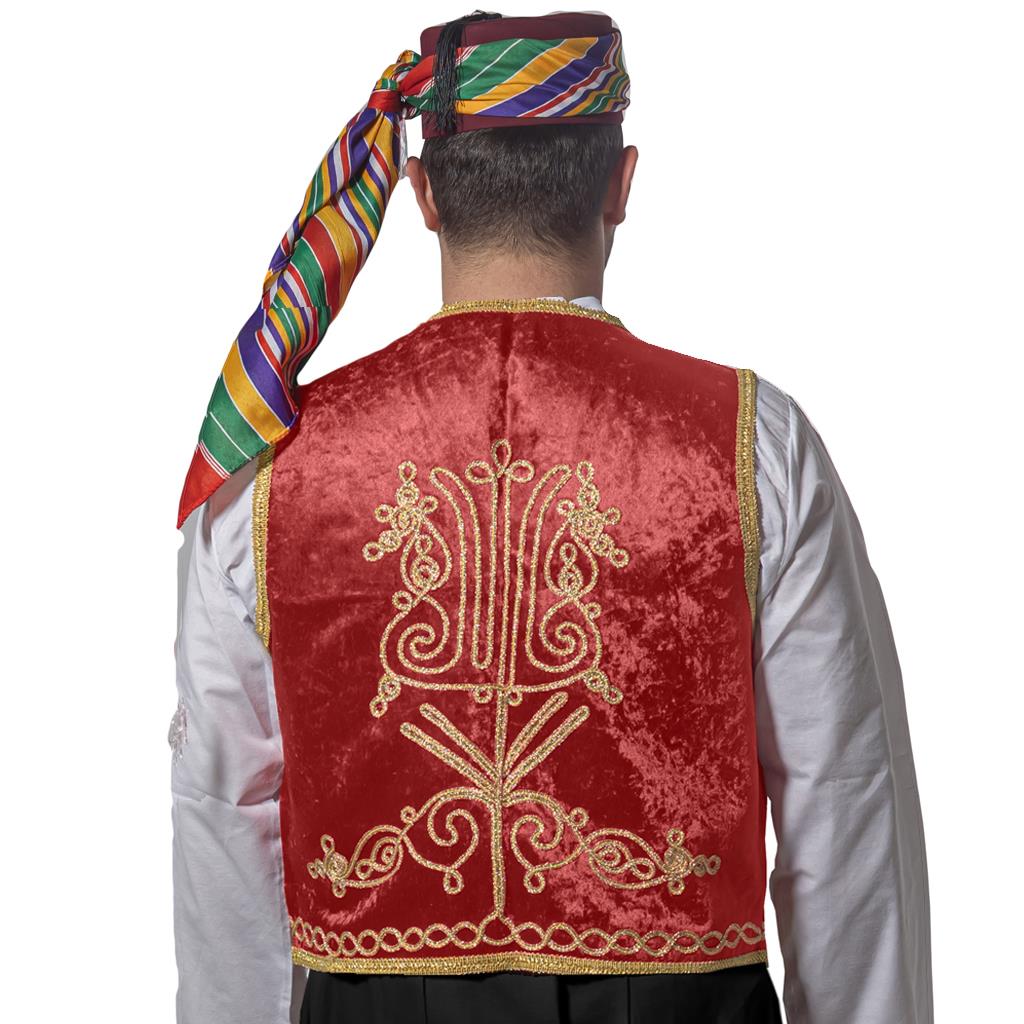 Kahveci Yelek, Fes, Kuşak Seti Bordo