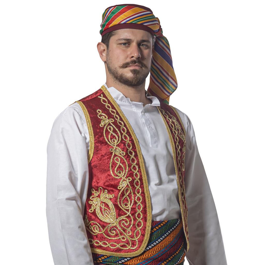 Kahveci Yelek, Fes, Kuşak Seti Bordo