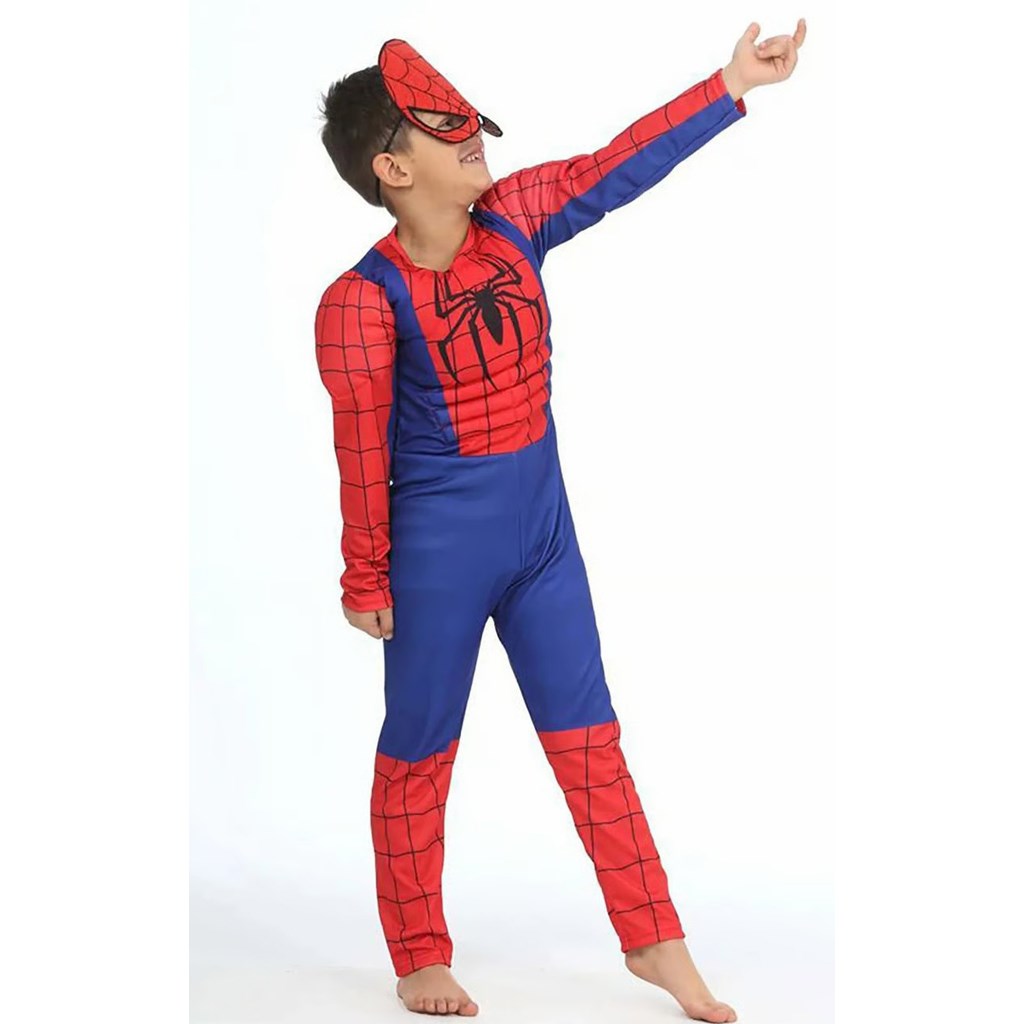 Kaslı Örümcek Adam Kostümü Kaslı Spiderman Kıyafeti