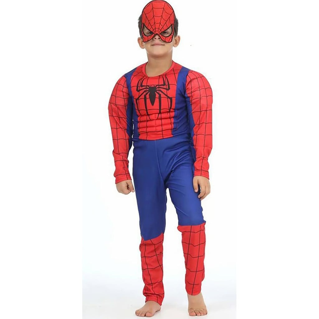 Kaslı Örümcek Adam Kostümü Kaslı Spiderman Kıyafeti