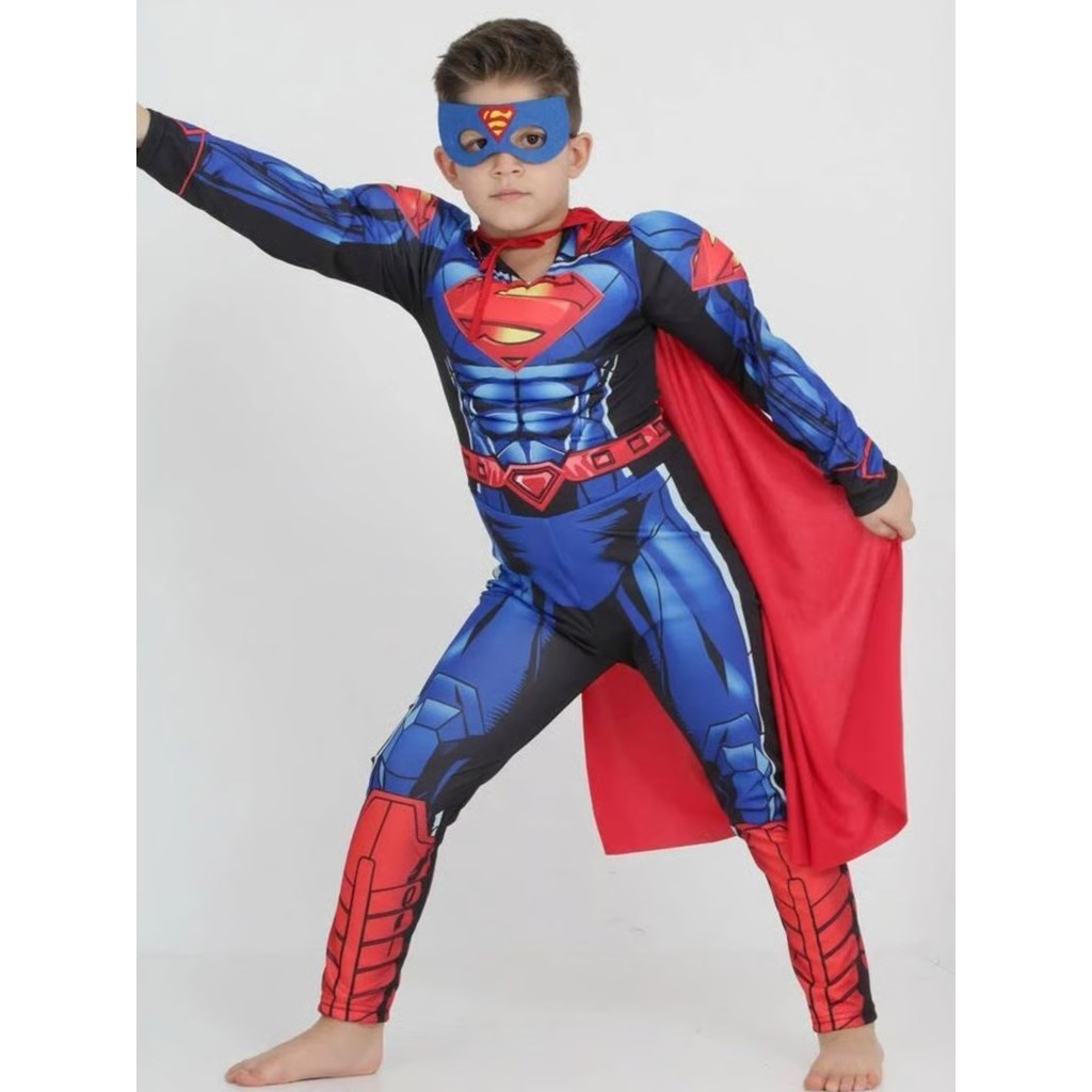 Kaslı Superman Kostümü Çocuk Kıyafeti