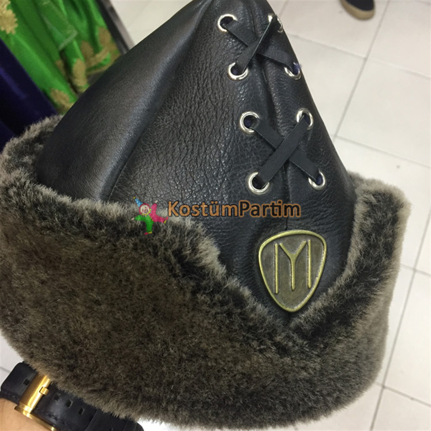 Kayı Boyu Şapkası Ertuğrul Gazi Deri Börk