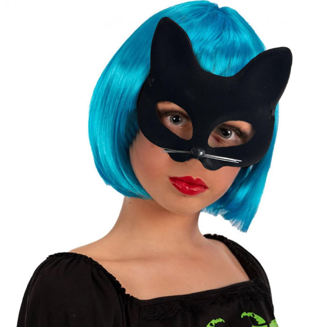 Kedi Maskesi Venedik Stil Cat Women Kadife Kaplama