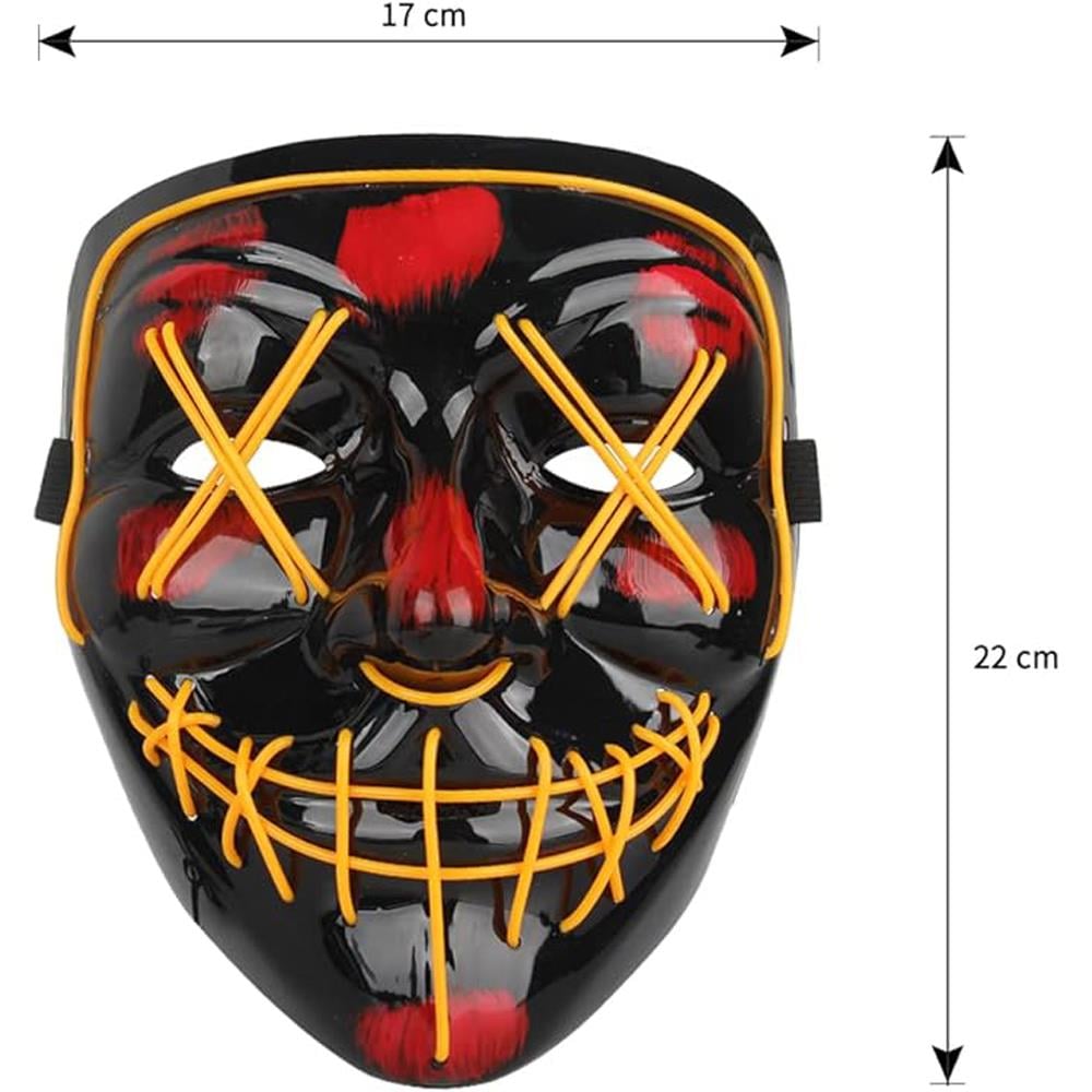 Led Işıklı VFor Vendetta Maske Sarı Anon Maskesi