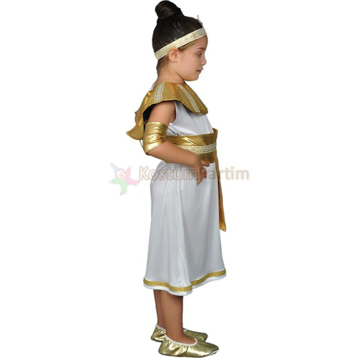 Mısırlı Kız Çocuk Kostümü Cleopatra Kıyafeti