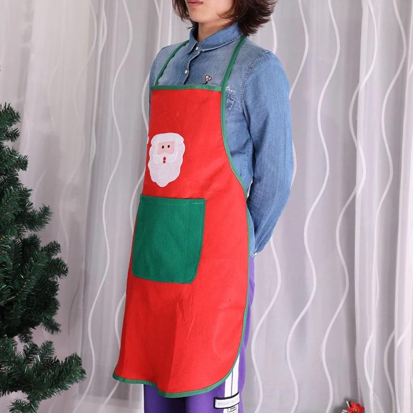 Mutfak Önlüğü Yılbaşı Noel Babalı (Cepli)