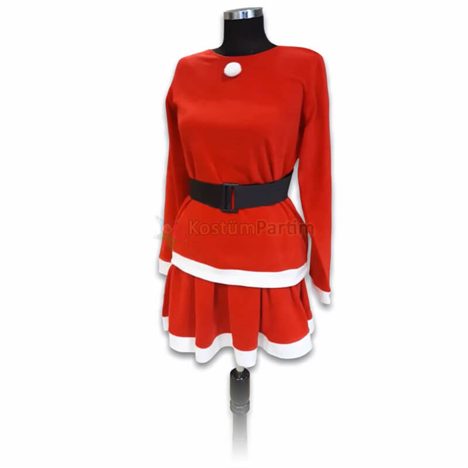 Noel Anne Kostümü Polar Etek Bluz + Çizmelik Konç