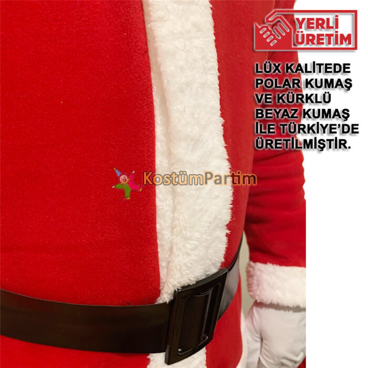 Noel Baba Kostümü Polar Lüks