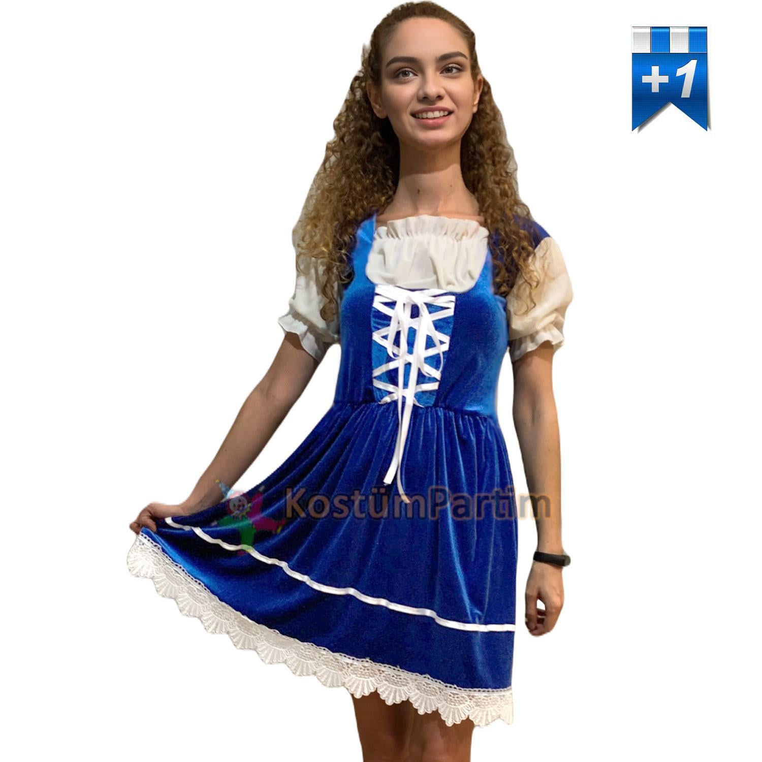 Oktoberfest Kostümü Alman Biracı Kız Efes Kıyafeti