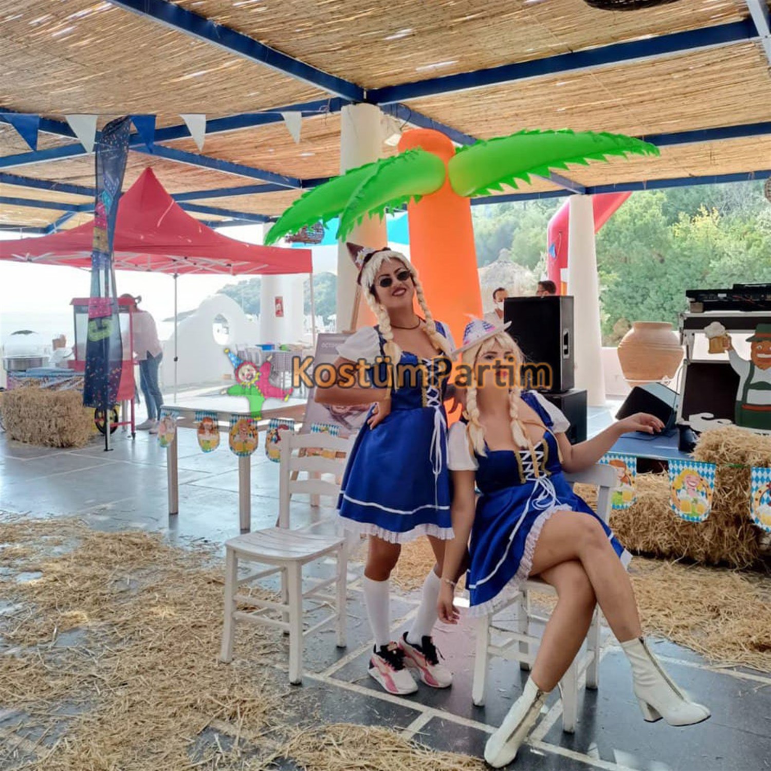 Oktoberfest Kostümü Alman Biracı Kız Efes Kıyafeti